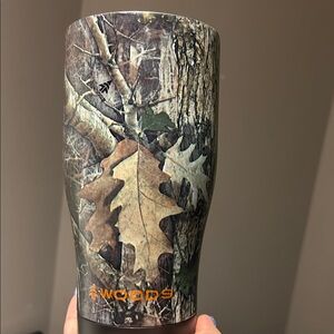 Woods Insulated travel cup camouflage 700ml dark green brown Preowned like new